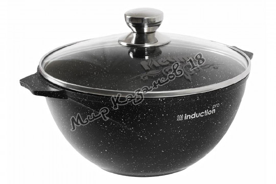 Казан 4.5 л МЕЧТА Гранит STAR Induction, стекл. крышка