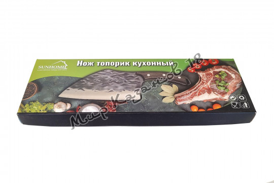 Топорик-нож кухонный (кованый), рукоять дерево, арт. S354_MJ3001