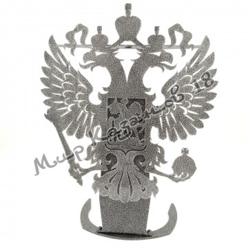 Подставка для шампуров «Держава», эмблема «герб», цвет: серебро