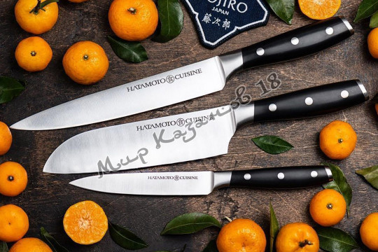 Набор кухонных ножей Hatamoto Cuisine H00709, 3 ножа, сталь AUS-8, Япония