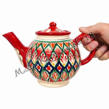 Чайник керамический 1 л (красный)